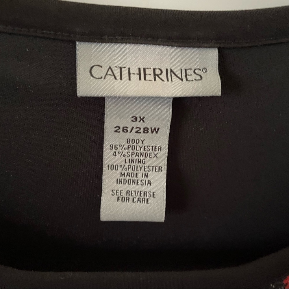 Catherine’s Plus 3x Black And Rust Short Sleeved … - image 6